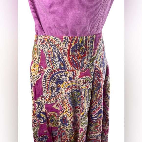 Lauren Ralph Lauren A-Line asymmetrical hem paisley print skirt - Picture 6 of 14